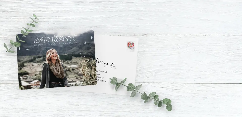 Save the Date Card with Optional Guest Addressing Service