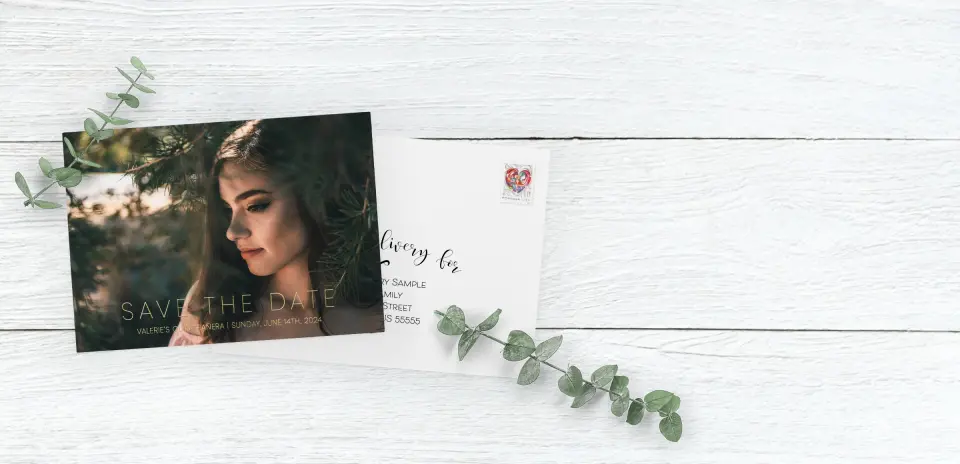 Save the Date Card with Optional Guest Addressing Service