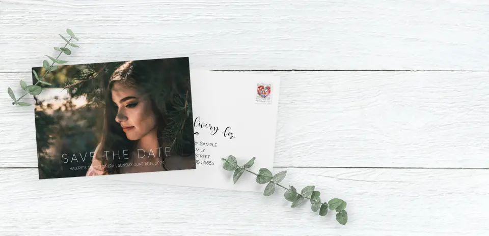 Save the Date Card with Optional Guest Addressing Service