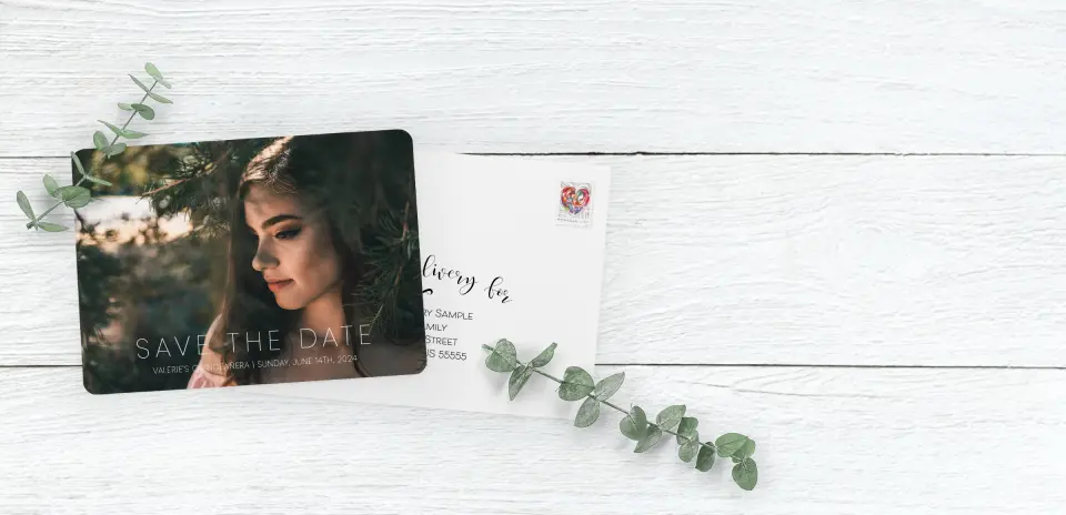 Save the Date Card with Optional Guest Addressing Service