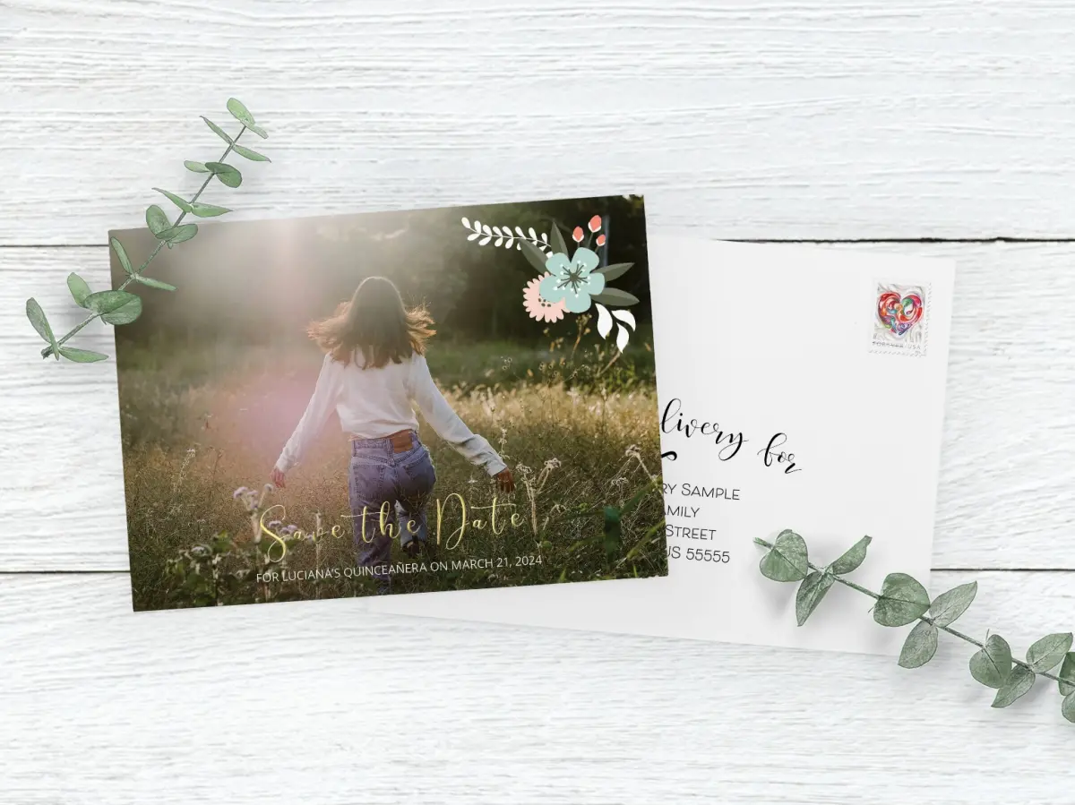 Save the Date Card with Optional Guest Addressing Service