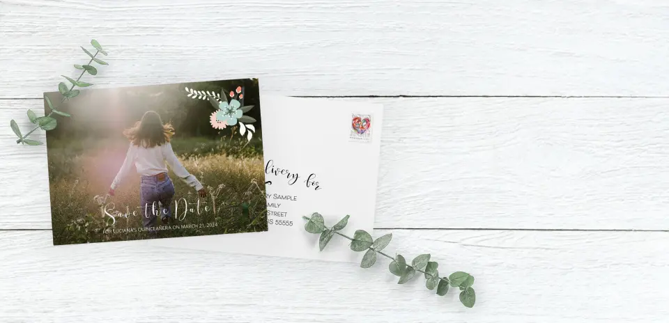 Save the Date Card with Optional Guest Addressing Service