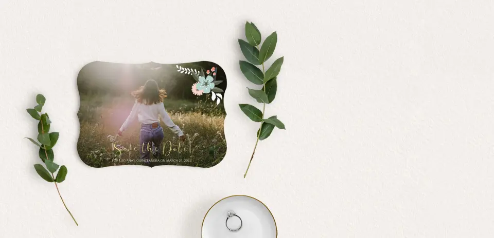 Save the Date Card with Optional Guest Addressing Service