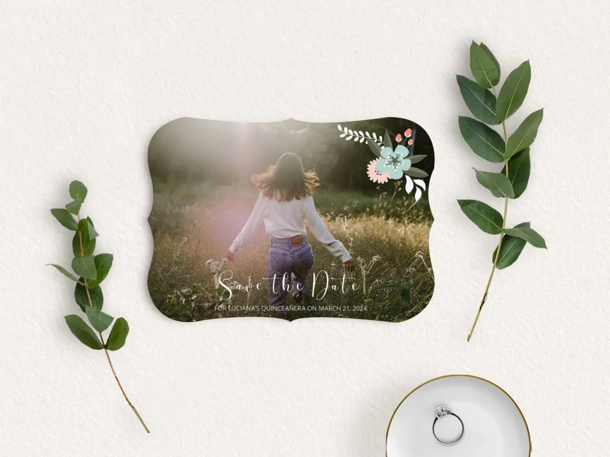 Save the Date Card with Optional Guest Addressing Service
