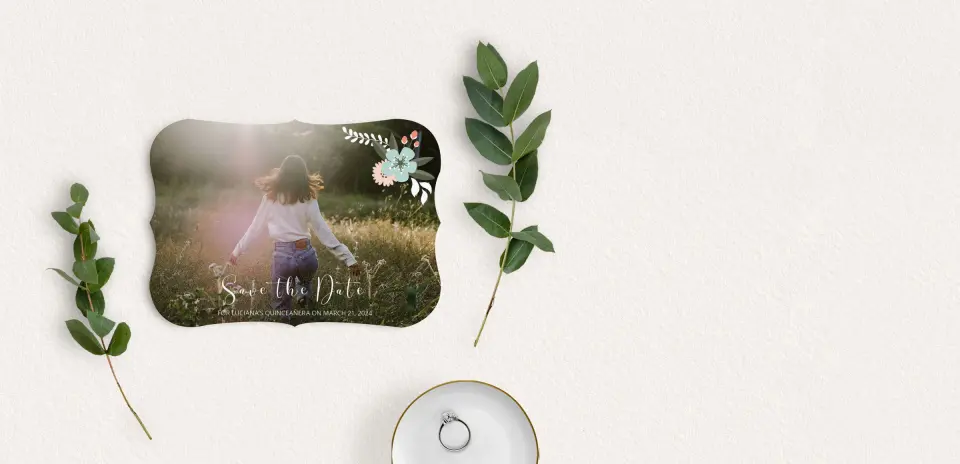Save the Date Card with Optional Guest Addressing Service