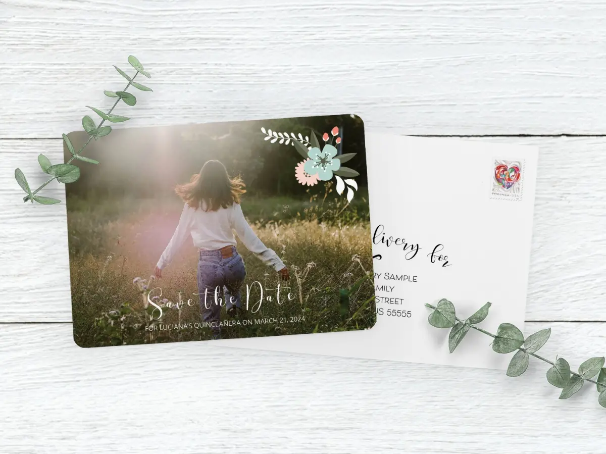 Save the Date Card with Optional Guest Addressing Service