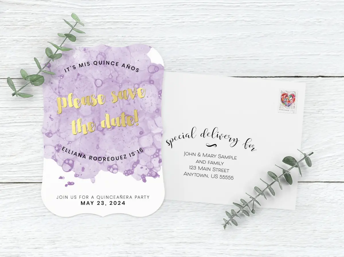 Save the Date Card with Optional Guest Addressing Service