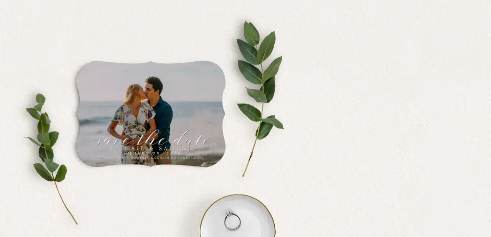 Save the Date Card with Optional Guest Addressing Service