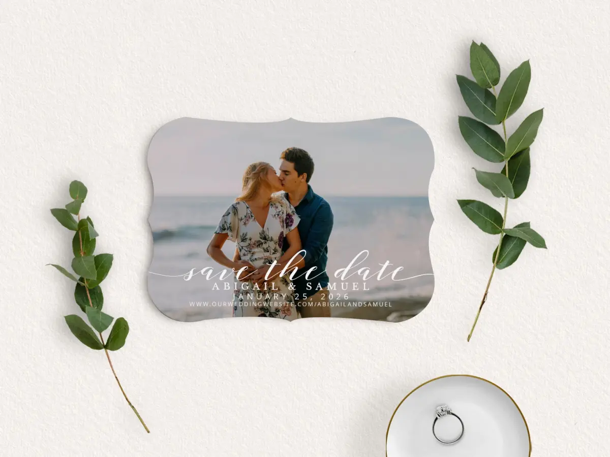 Save the Date Card with Optional Guest Addressing Service