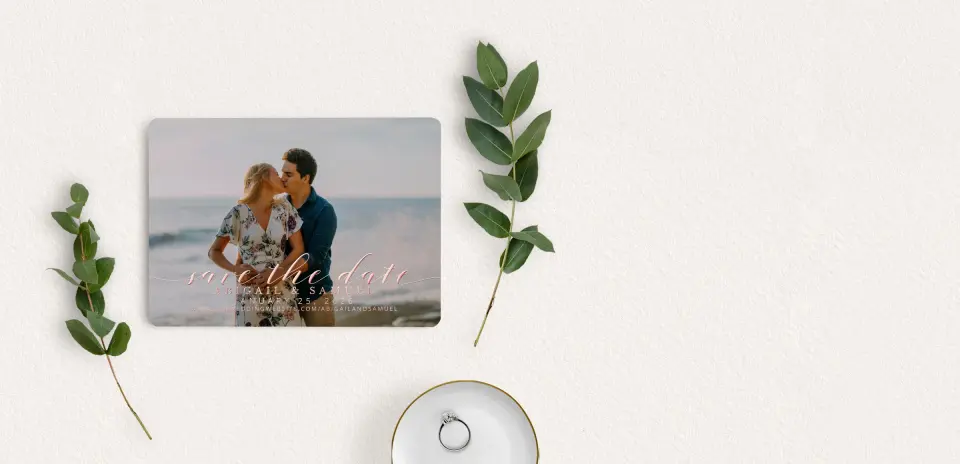 Save the Date Card with Optional Guest Addressing Service