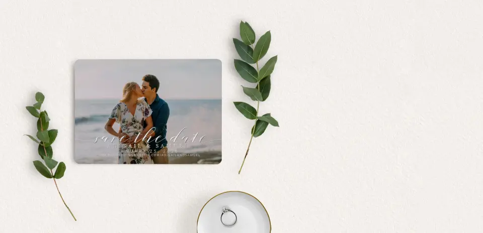 Save the Date Card with Optional Guest Addressing Service