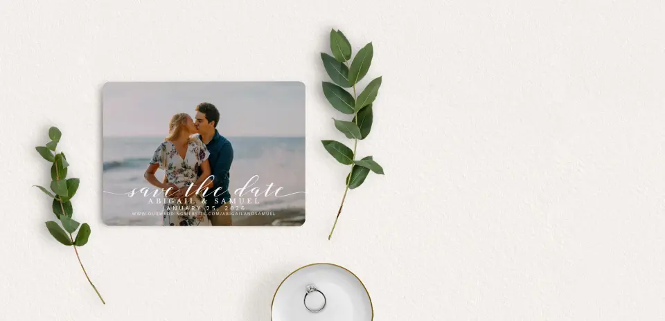 Save the Date Card with Optional Guest Addressing Service