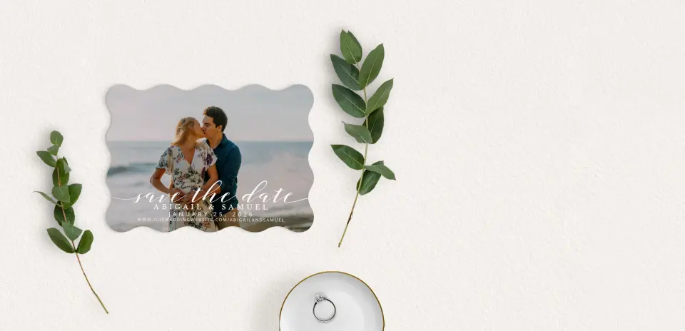 Save the Date Card with Optional Guest Addressing Service