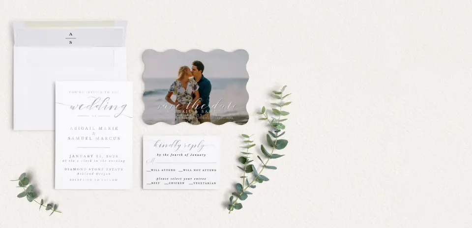 Front of Save the Date Card
