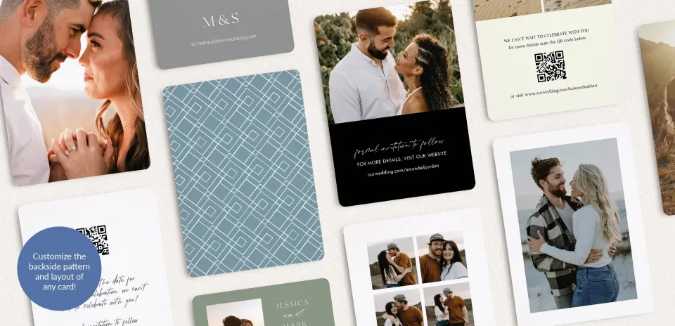 Back of Save the Date Card
