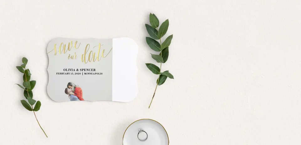 Save the Date Card with Optional Guest Addressing Service