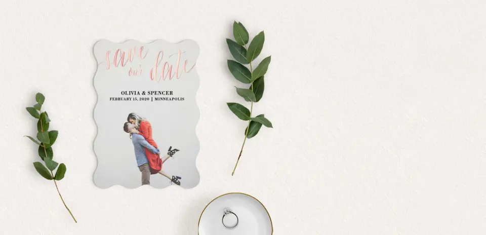Save the Date Card with Optional Guest Addressing Service