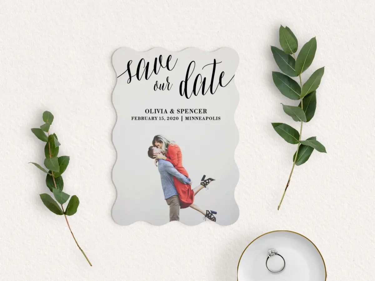 Save the Date Card with Optional Guest Addressing Service