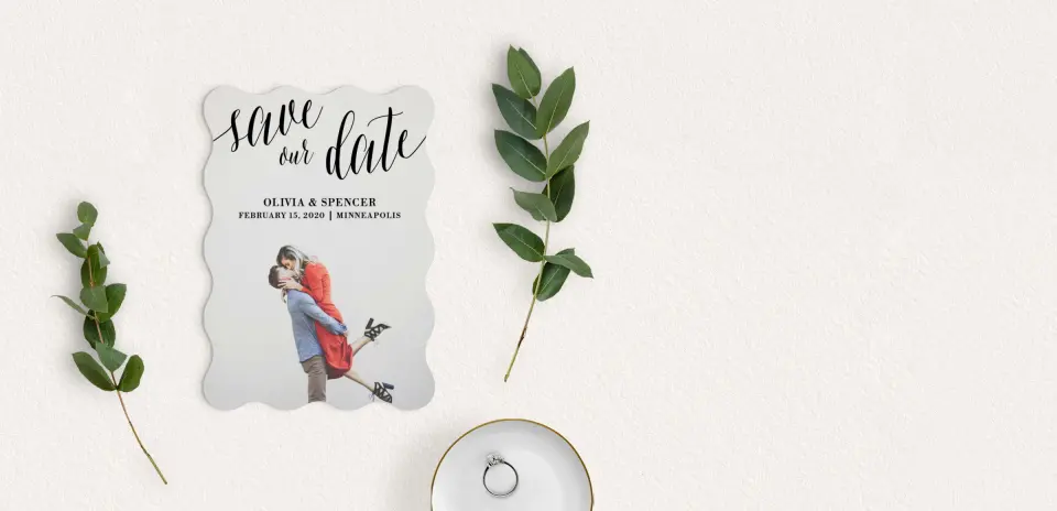 Save the Date Card with Optional Guest Addressing Service