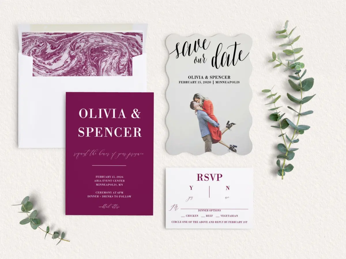 Front of Save the Date Card