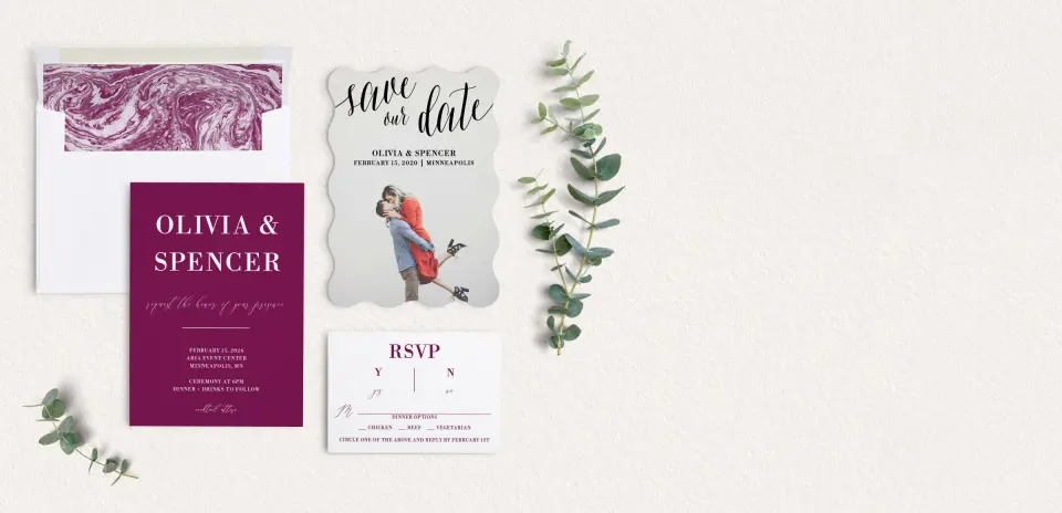 Front of Save the Date Card
