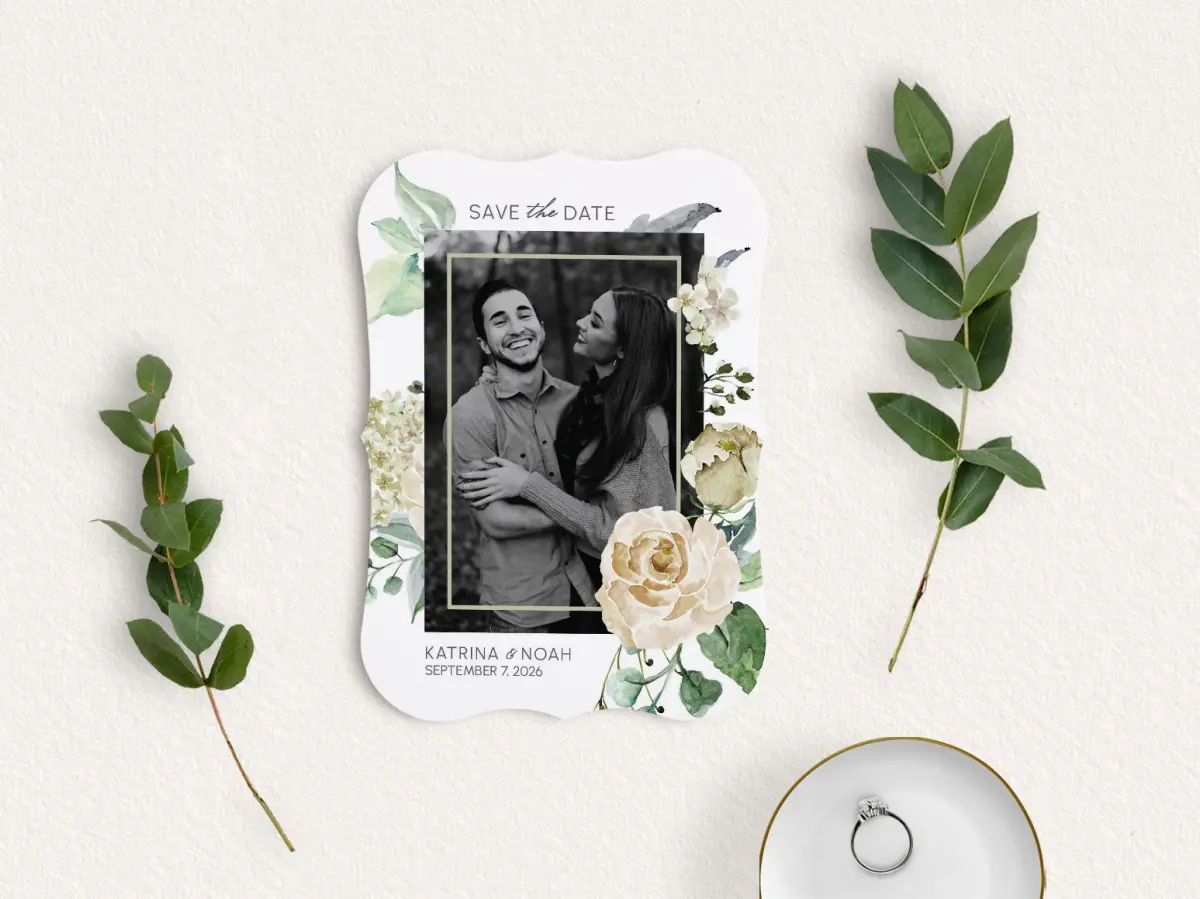 Save the Date Card with Optional Guest Addressing Service