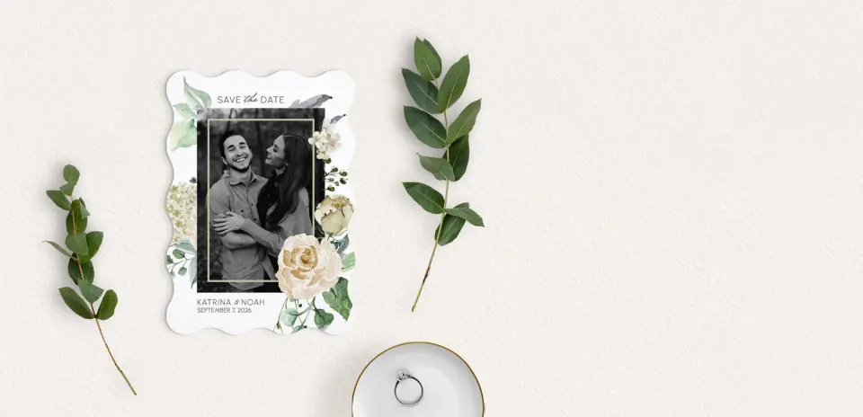 Save the Date Card with Optional Guest Addressing Service