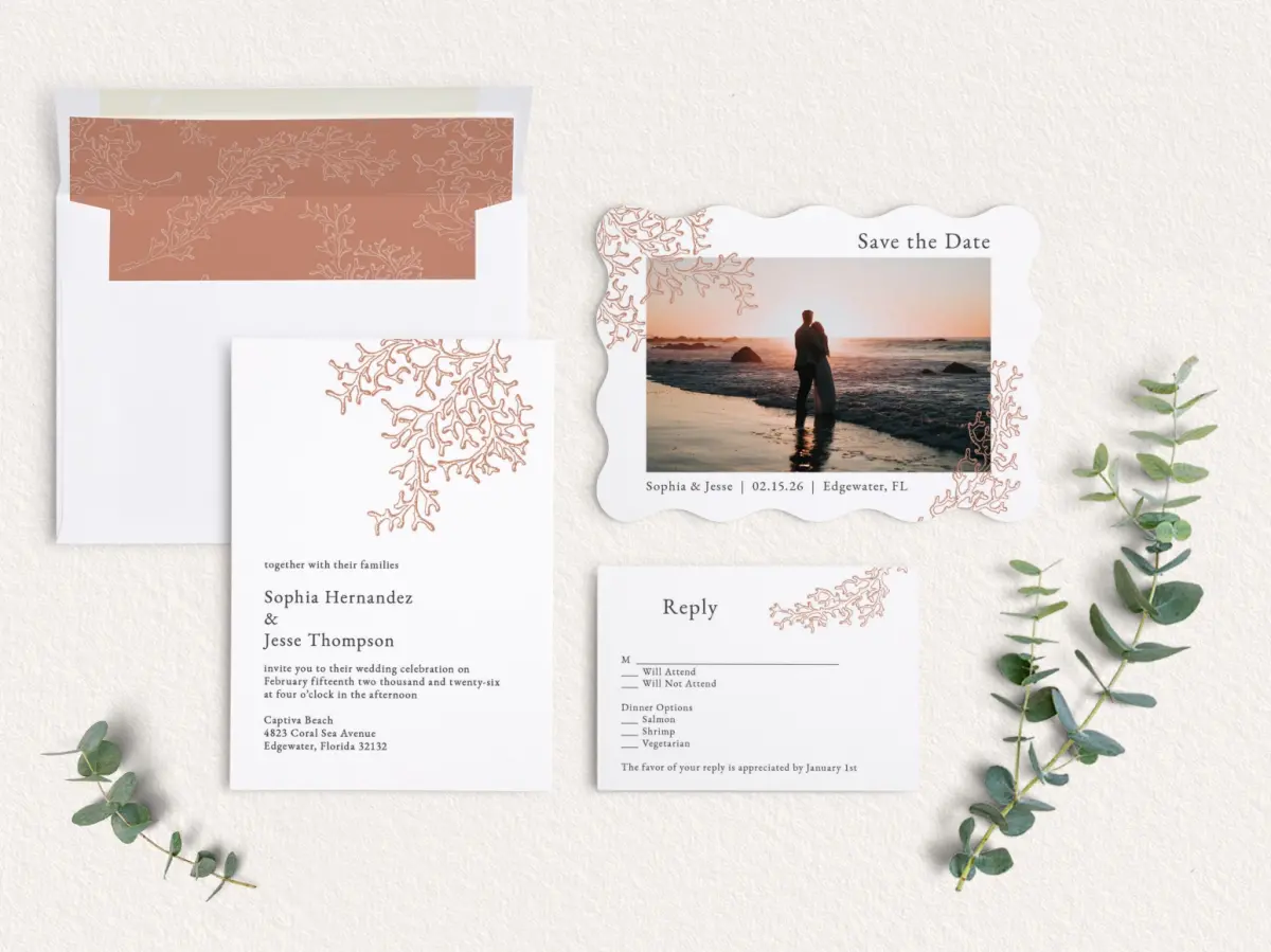 Front of Save the Date Card