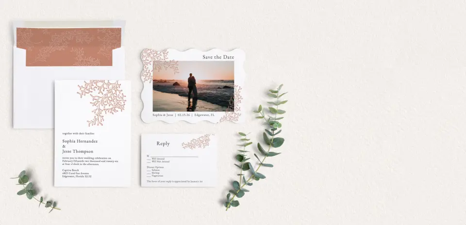 Front of Save the Date Card