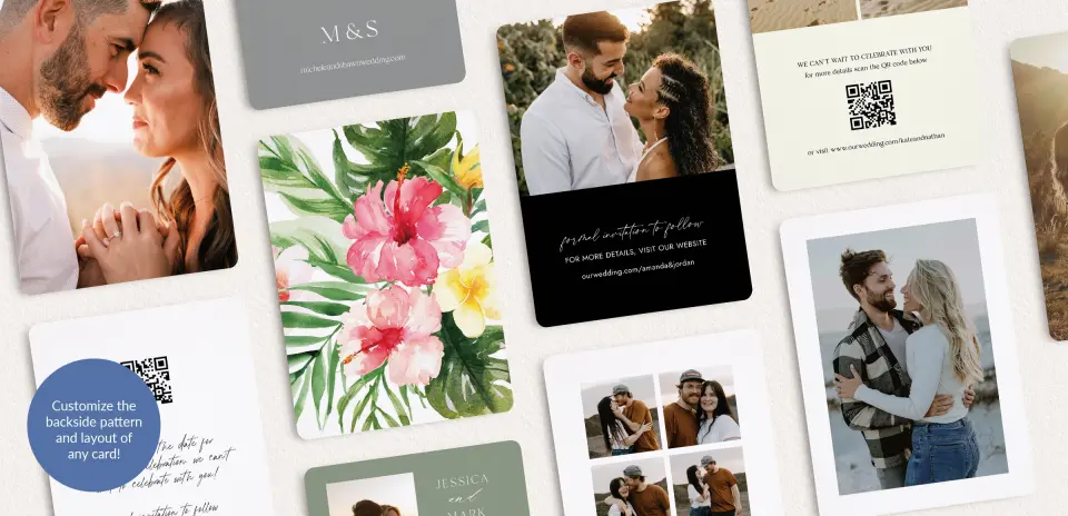 Back of Save the Date Card