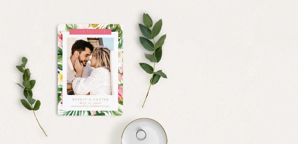 Save the Date Card with Optional Guest Addressing Service