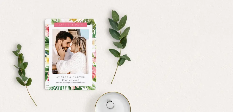 Save the Date Card with Optional Guest Addressing Service