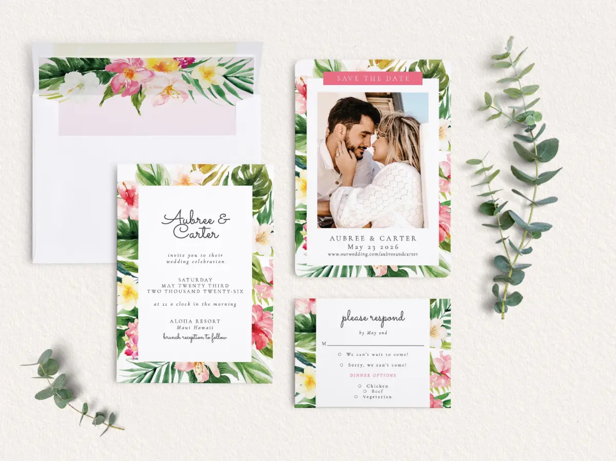 Front of Save the Date Card