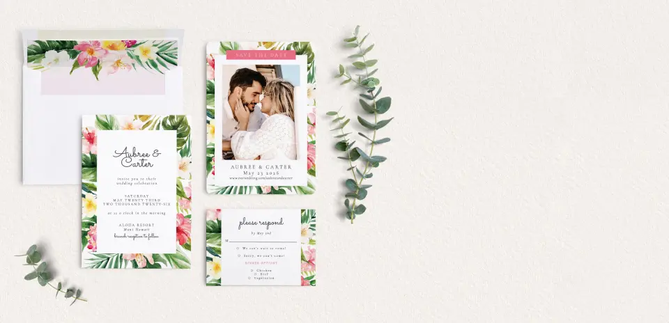 Front of Save the Date Card