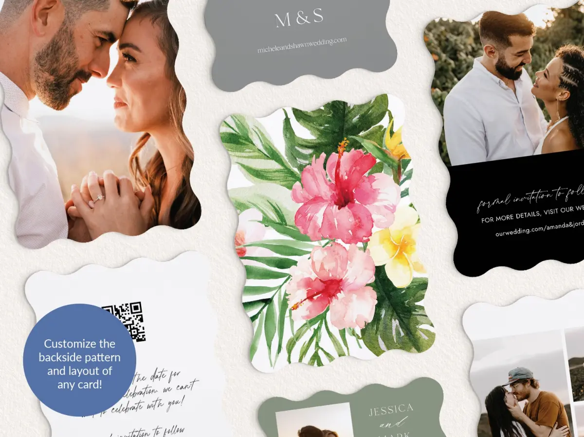 Back of Save the Date Card