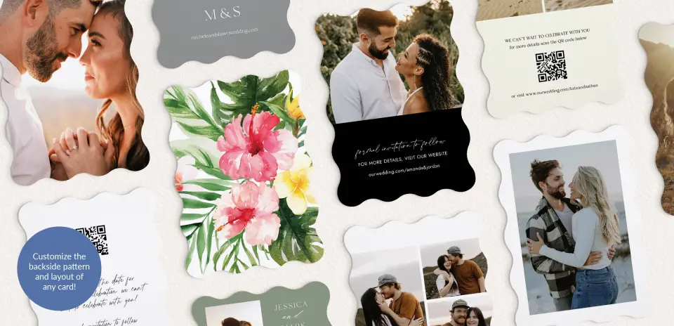 Back of Save the Date Card