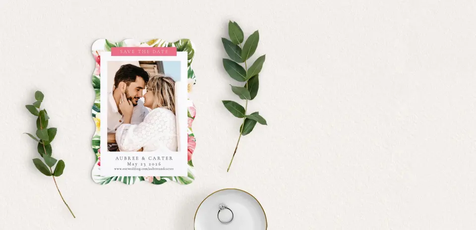 Save the Date Card with Optional Guest Addressing Service