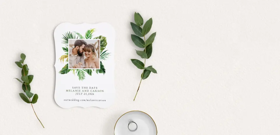 Save the Date Card with Optional Guest Addressing Service