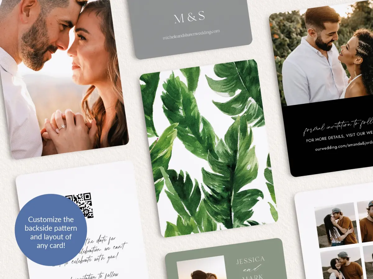Back of Save the Date Card