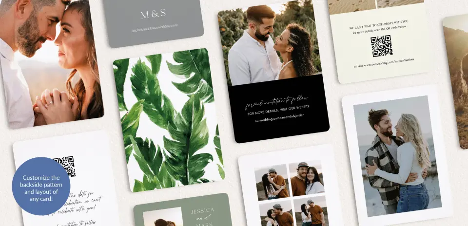 Back of Save the Date Card