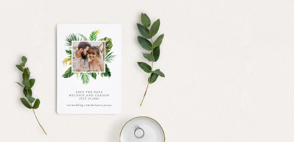 Save the Date Card with Optional Guest Addressing Service