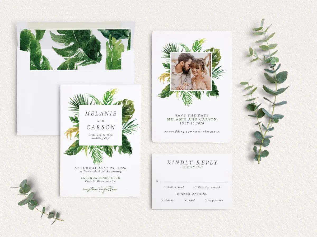 Front of Save the Date Card