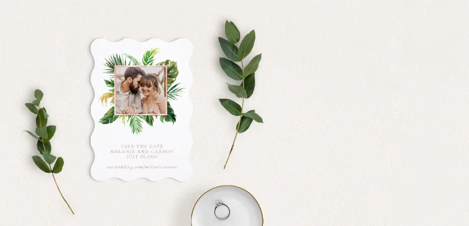 Save the Date Card with Optional Guest Addressing Service