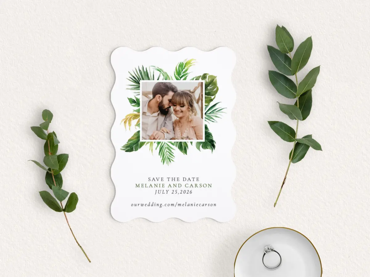 Save the Date Card with Optional Guest Addressing Service