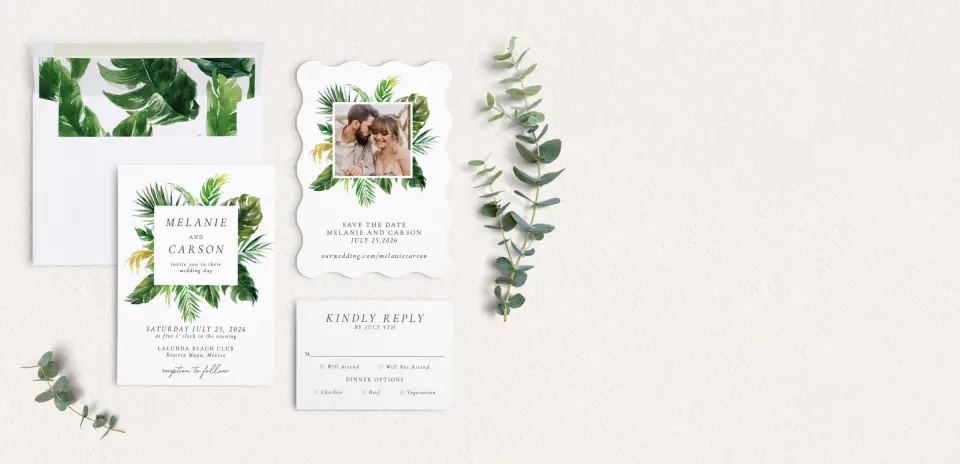 Front of Save the Date Card