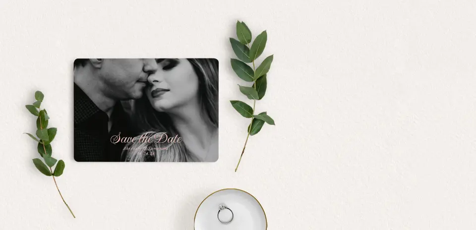 Save the Date Card with Optional Guest Addressing Service