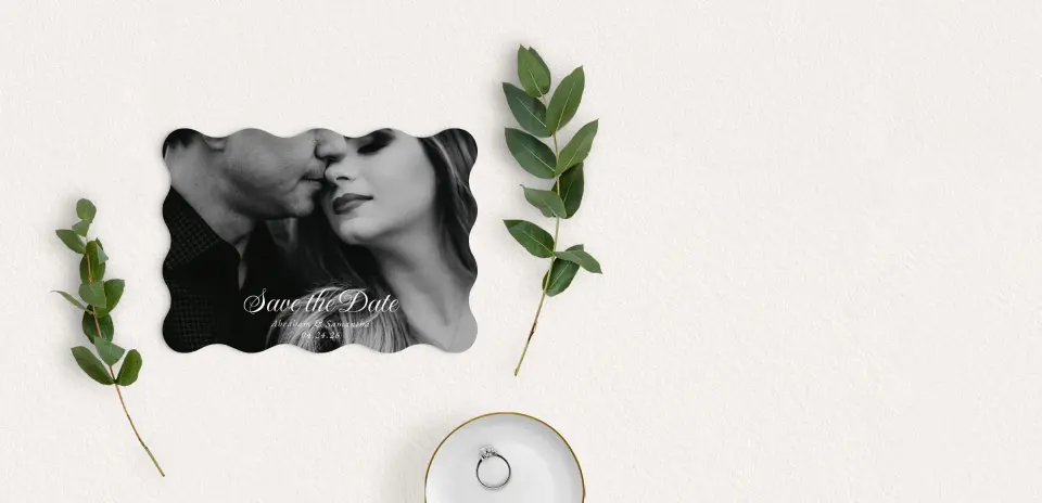 Save the Date Card with Optional Guest Addressing Service