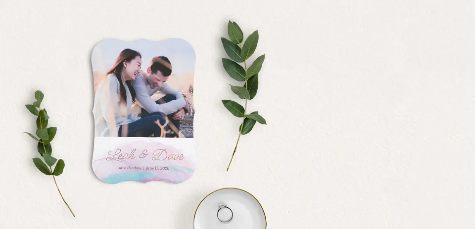 Save the Date Card with Optional Guest Addressing Service