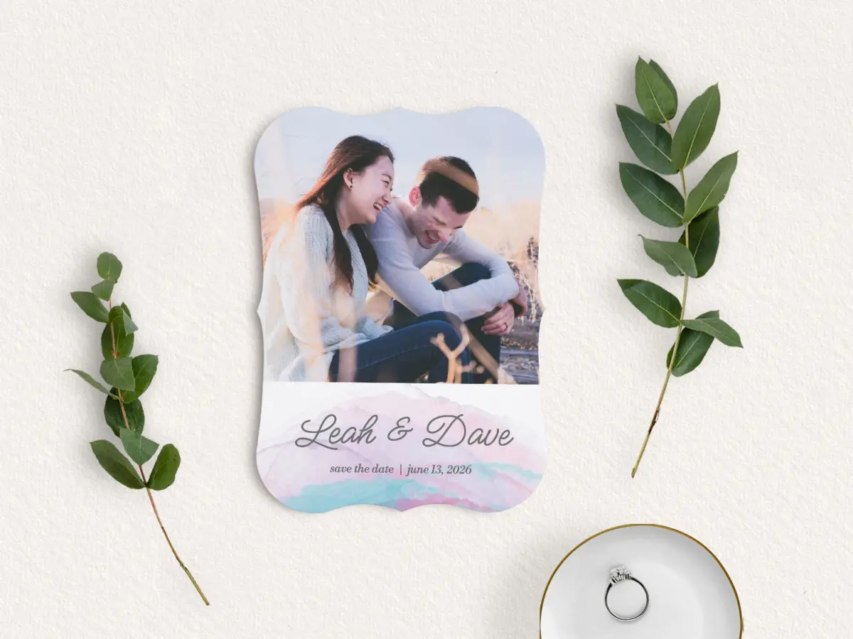 Save the Date Card with Optional Guest Addressing Service