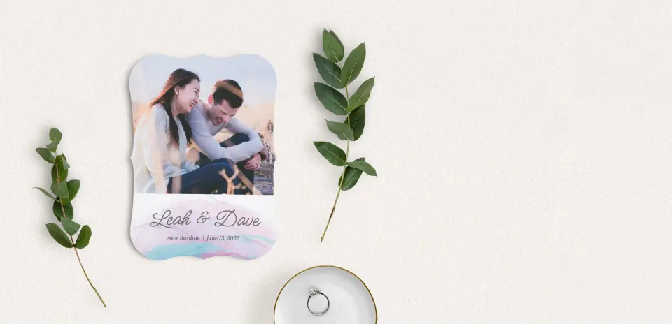 Save the Date Card with Optional Guest Addressing Service